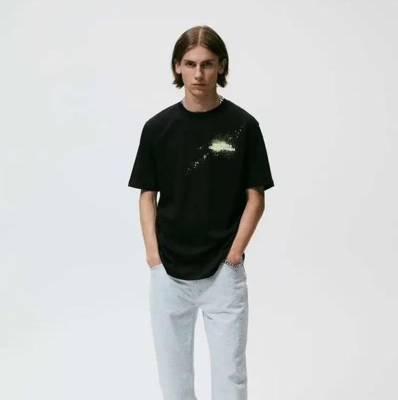 Zara Men COMBINATION PRINT T-SHIRT free souls creative minds size medium - Picture 2 of 10